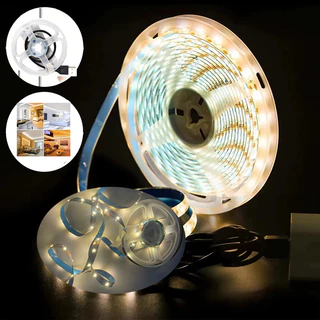 Tiras de LED USB 5V Branco Quente para Decoração de Casa e Backlight em Oferta na Shopee