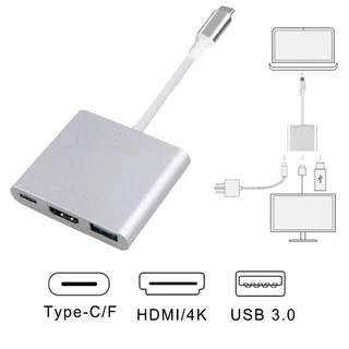 Adaptador Hub USB-C para 4K HDMI com leitor de cartão SD OTG para MacBook Air em Oferta na Shopee
