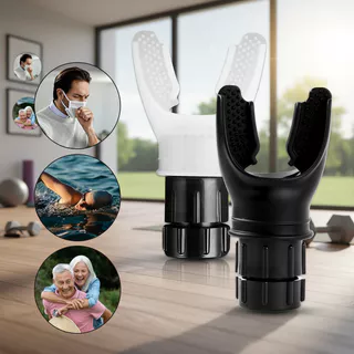 Treinador de Pulmão Ajustável de Silicone para Exercícios Respiratórios ao Ar Livre