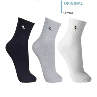 Conjunto De Meias Masculinas Lupo Original 3 Pares De Cano Médio – Atléticas De Qualidade Premium Para Esportes , Negóci em Oferta na Shopee