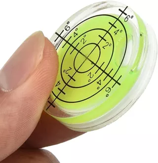 Um Conjunto De 6 Peças De Nível De Bolha Redondo, Espírito Circular Graduado De 32x7mm Para Medição E Layout De Nivelam