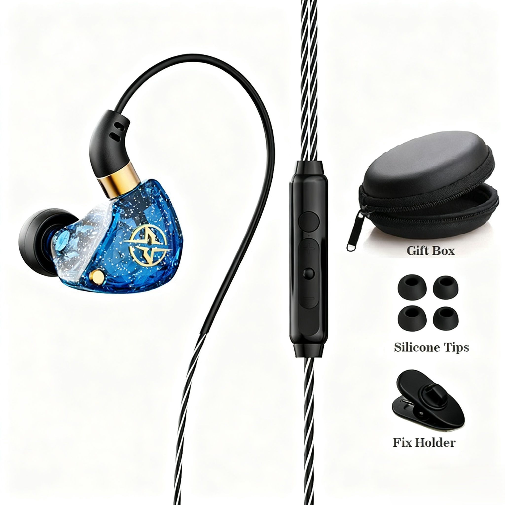 SPRISE X6 Fones de Ouvido Intra-Auriculares com Fio de 3,5 mm