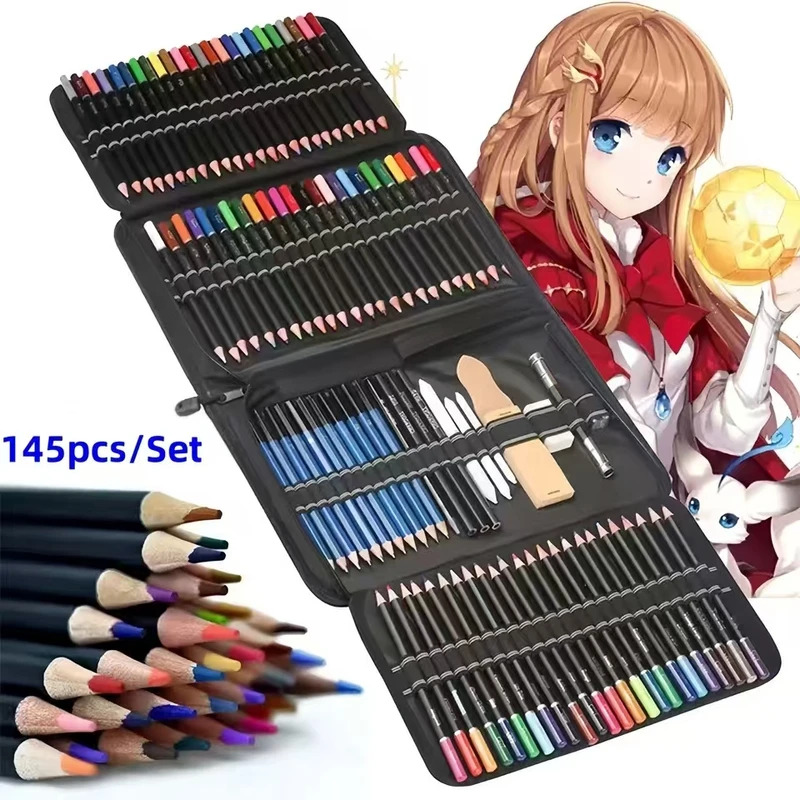 Conjunto Profissional De Lápis De Desenho , Kit Completo De Grafite De ...