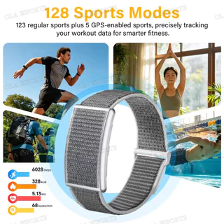 Novo smartband inteligente 5ATM à prova d'água, monitor de frequência cardíaca/sono, 100+ esportes ao ar livre,