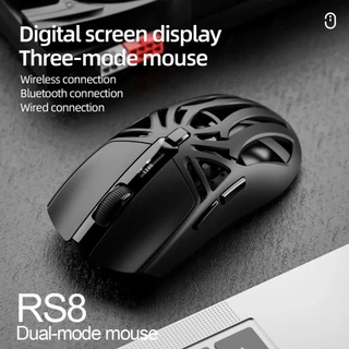 SMAILWOLF RS8 Mouse Gaming Profissional de 6 Teclas com Chip Sensor Gamer Ajustável 1200-24000 DPI, 3 modos: 2.4G,