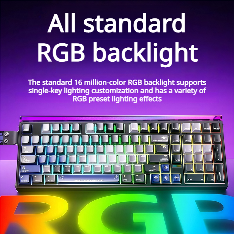 Teclado Mecânico Gamer AULA Hero 99 HE, Switch Magnético, Tri-Modo