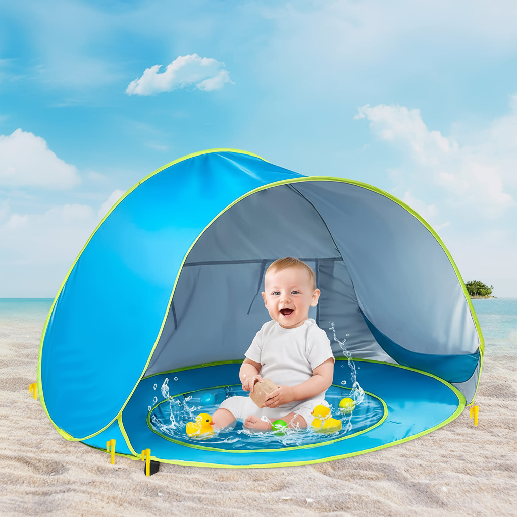 Barraca de Praia Pop Up Infantil com Proteção UV - Ideal para Piscina e ...
