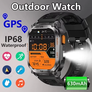 Relógio Inteligente Masculino Ip68 À Prova D'água 630mah, Smartwatch para Atividades Ao Ar Livre com Gps, Bússola, em Oferta na Shopee