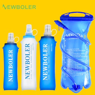 Newboler Frasco Macio Dobrável Sem Bpa 250Ml 500Ml Pacote De Hidratação Para Caminhadas E Ciclismo em Oferta na Shopee