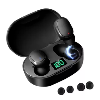 Fones De Ouvido Sem Fio E6S TWS Bluetooth Fone Display LED 9D Som Estéreo Redução Ruído Com Microfone