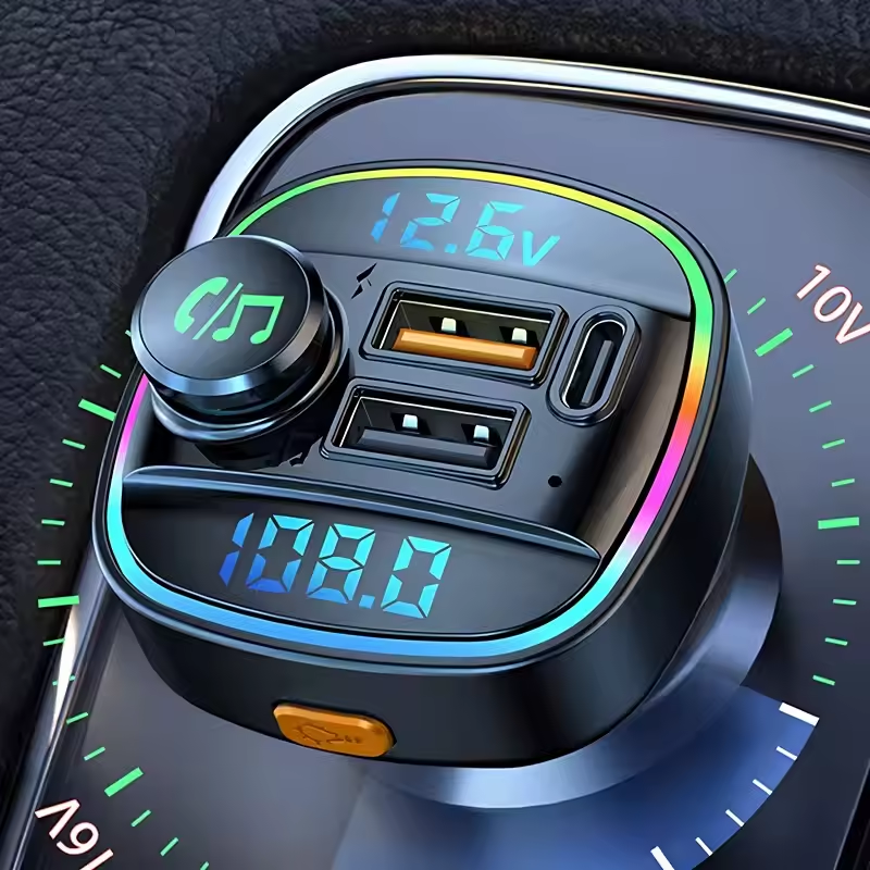 BLUETOOTH Carro Transmissor Fm Handsfree Mp3 Player 22.5w USB Carga Rápida 3.0 Modulador