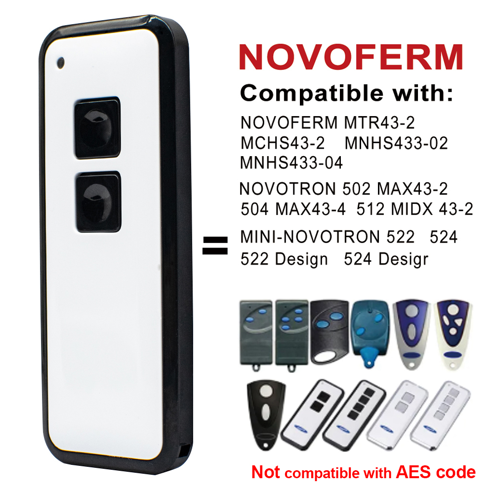 Controle Remoto para Porta de Garagem Novofem 433MHz Transmissor de ...