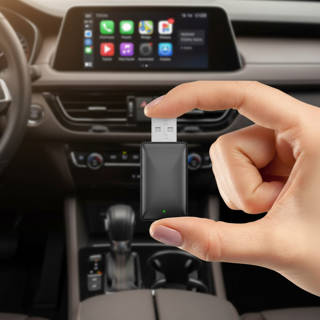Adattatore Wireless Carplay CarlinKit 2025 MINI Adattatore Wireless Per CarPlay – Doppia USB C/A, WiFi 5GHz, Compatibile Con Auto Con CarPlay Cablato (esclusi BMW