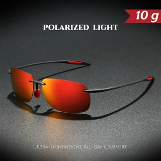 Óculos De Sol Polarizados Sem Moldura Ultra Leves 10g TR90 , Flexível , Confortável , Formato Quadrado Para Dirigir , Pe em Oferta na Shopee