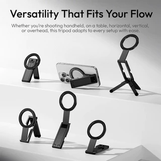 Suporte de Tripé Magnético Dobrável para Celular Mini Suporte de Montagem Rápida de Bolso Suporte de Mesa Acessórios