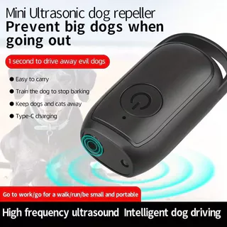 Dispositivo Portátil Recarregável USB para Adestramento de Cães por Ultrassom LED
