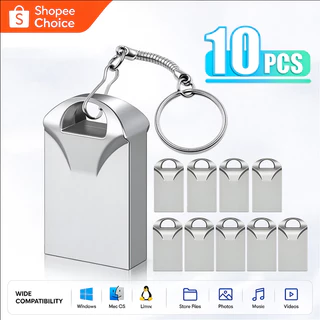 Conjunto de 10 pen drives USB com capacidade opcional de 4 GB/8 GB/16 GB para transferência rápida e backup de fotos,