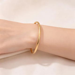 Pulseira Ajustável Em Forma De C De Aço Inoxidável, Punho Aberto Simples