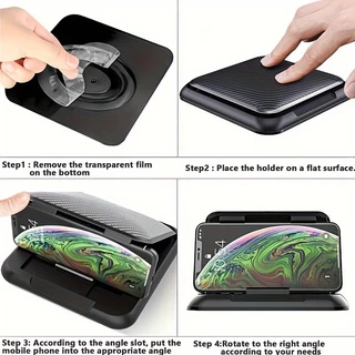 Suporte de Celular para Carro de Silicone, Tapete Antiderrapante para Painel, Suporte Universal para Visor Solar com