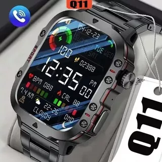 TechLife Smart Watch Q11 Relógio Esportivo Original com Tela de Toque HD de 1,83 Polegadas, 3 em 1