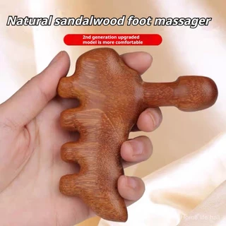 Massageador de Pontos de Acupuntura de Sândalo - Bastão de Reflexologia para Limpeza dos