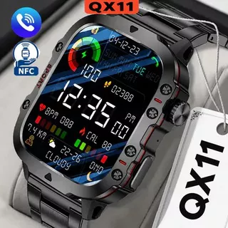TechLife Smartwatch Qx11 Tela HD de 1,83 polegadas, sensível ao toque, três em um, relógio esportivo original