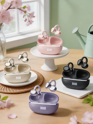 Fones de ouvido Bluetooth por clipe de orelha: chamadas sem fio, conexão rápida a smartphones, tablets, telefones