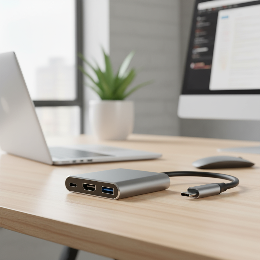 Adaptador USB-C para HDMI para Saída 4K, Hub USB-C OTG, 3 em 1 com ...