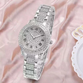 Conjunto De Pulseira De Relógio Feminino Com Strass Da Moda, 5 Peças, Mostrador Romano, Relógios De Pulso De Quartzo