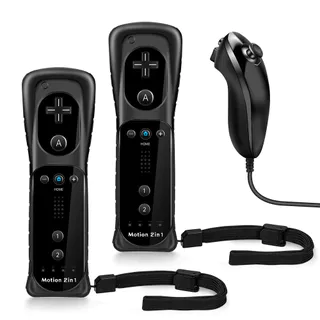 Controlador sem fio 2 em 1 para Nintendo Wii, conjunto de controle Joypad, Motion Plus, controle remoto e joystick para