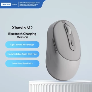 Mouse Lenovo Xiaoxin M2 sem Fio, Bluetooth de Dupla Modo, Recarregável, Longa Duração da Bateria, Silencioso, Cinza,