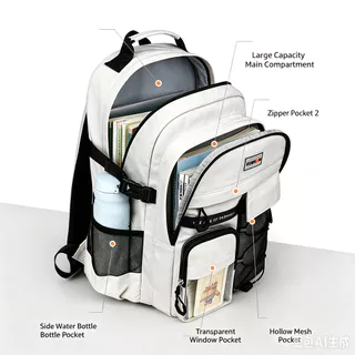 Mochila unissex para estudantes, mochila alta, grande capacidade e resistente, mochila masculina com alívio de peso,