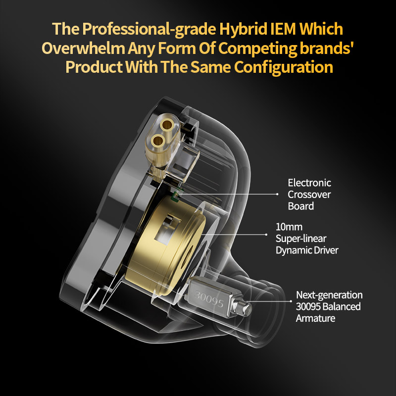Fones de ouvido KZ ZSN PRO 2 intra-auriculares de metal HiFi, driver ...