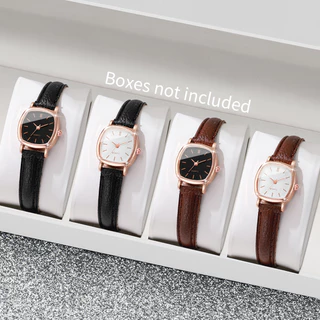 2/3/4/5 Pcs Moda Casual Feminina E Meninas Relógios De Quartzo Pulseira De Couro Presente Sem Caixa em Oferta na Shopee