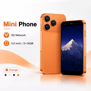 Mini Smartphone Android 3.0, 2GB RAM, 16GB, ROM, SIM Duplo, 3G, Wi-Fi, Bluetooth, Desbloqueio Facial, Portátil