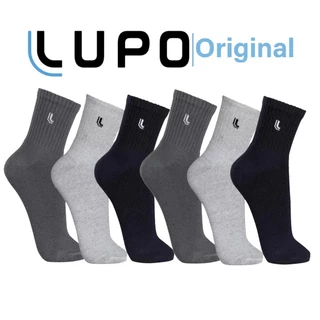 Meias Premium Unissex Lupo 6-Pack – Medyas De Algodão De Cano Médio Com Estampa De Ícone Minimalista Para Negócios E Uso em Oferta na Shopee