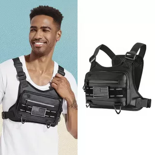 Colete à Prova d'Água Unissex para Peito - Bolsa para Corrida Esportiva ao Ar Livre (Preto) em Oferta na Shopee