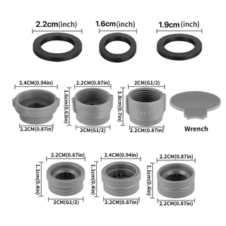 Kit Adaptador De Torneira-Conjunto De Aerador De Pia Macho E Fêmea De 5 Peças Para Torneiras De Cozinha-Instalação Versá em Oferta na Shopee