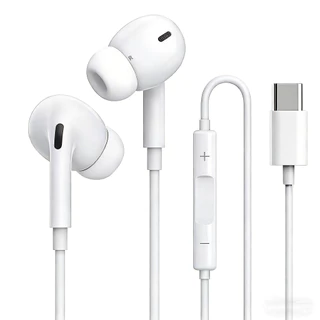 S03 Fones de Ouvido com Fio Tipo-C Clássicos Meio Intra-Auricular Controle Digital Compatível com Celulares Earbuds em Oferta na Shopee