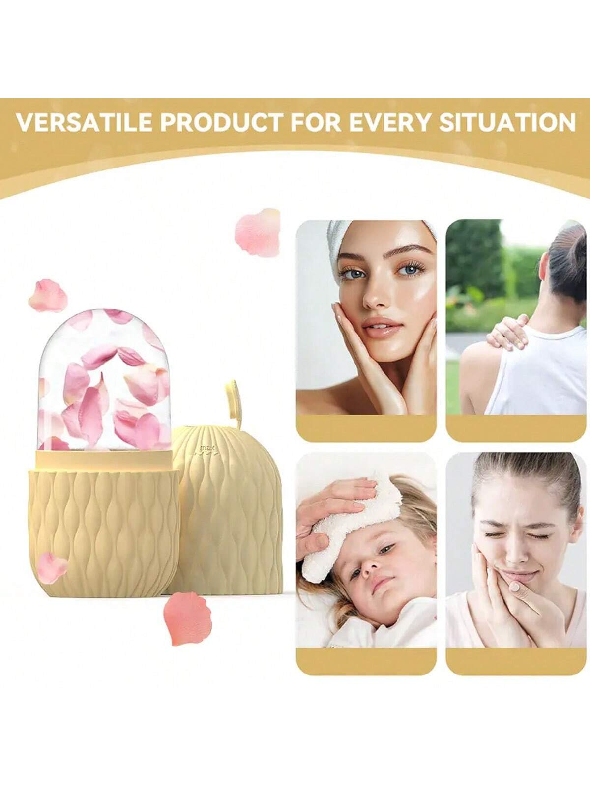 Rolo De Gelo De Silicone Em Forma De Concha , Ferramenta De Massagem De ...
