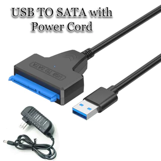 Cabo De Disco Rígido SATA Para USB 3.0 Fonte De Alimentação De 2,5/3,5 Polegadas em Oferta na Shopee