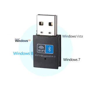 Adaptador USB Mini WiFi e Bluetooth V4.0 sem Driver para PC e Laptop 150Mbps Windows 7/8