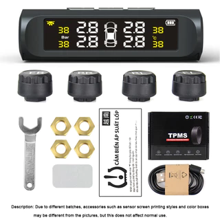 Monitor De Pressão Dos Pneus Do Carro TPMS Monitoramento Inteligente Em Tempo Real Externo Sem Fio Solar Detecção em Oferta na Shopee