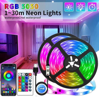 Faixa LED USB 5050 TV RGB Com Decoração De Luz De Fundo De Controle Remoto De 24 Teclas 5V em Oferta na Shopee
