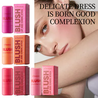 Jelly Tint Blush Stick , Tom De Lábios E Bochechas De Uso Duplo , Contorno Fácil , Cor Brilhante , Cosméticos Rouge Dura em Oferta na Shopee