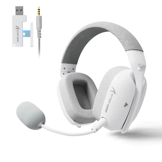 Fone De Ouvido Para Jogos Attack Shark L80PRO 3 Em 1 Lightseed Wireless Tech 2.4G BT5.3 3.5 Mm Com Fio 20 Ms Latência Ul