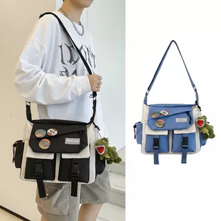 Bolsa Crossbody Estilo Japonês – De Ombro Mensageiro Unissex De Grande Capacidade Para Estudantes E Viagens em Oferta na Shopee