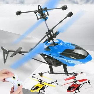 Helicóptero De Controle Remoto Rc Brinquedos Para Crianças Indução Suspensão Interna Bidirecional Anti-Queda LED Carrega em Oferta na Shopee