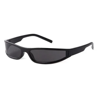 Moda Y2k Retângulo Slim Frame Espelho Óculos De Sol Uv400 Para Mulheres Homens Punk Equitação Condução