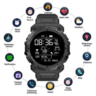 Relógio Inteligente Smartwatch Redondo Militar Tático FD68S Pronta Entrega